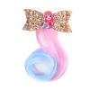 Girls bow-curls hairpiece hair accessories/colorful cartoon unicorn party bow hair clips with hairpiece braids