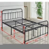 Good quality strong support metal beds full queen size wrought iron flower beds