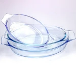 Good Reputation borosilicate glass kitchen appliance bakeware baking tray set bakeware round glass baking dish