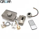 GROW S903 Fingerprint Electric Motor Lock With Key Remote Control Power by Battery Household Iron Gate Door Access Control