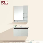 GUCI factory simple classic style pvc wall handle bathroom cabinet with washing basin