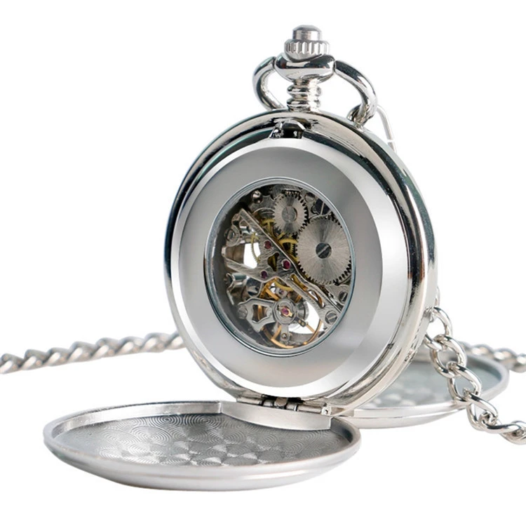 H-001Mechanic pocket watches men vintage mechanical men&#x27;s pocket chain watch