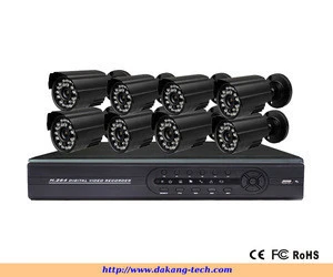 H.264 8ch CCTV Camera System / 8 CCTV Cameras + 8ch Digital DVR / Wire CCTV Camera DVR Kit