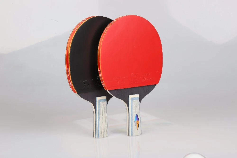 Haitian table tennis racket and balls set pingpong paddle with FL handle or sale