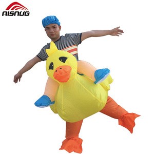 Halloween Costumes Adult Inflatable Funny Duck Costumes For Clothing Free Size For Party Christmas Decoration
