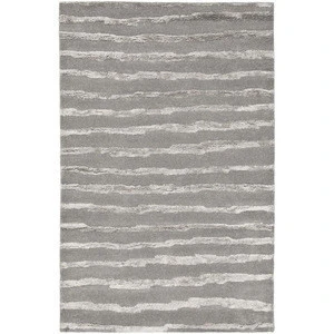 Handmade Stripes Grey New Zealand Wool Rug