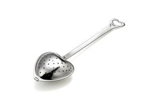 Heart Shape Stainless Steel Tea Ball Metal Tea Strainer Filter with handle