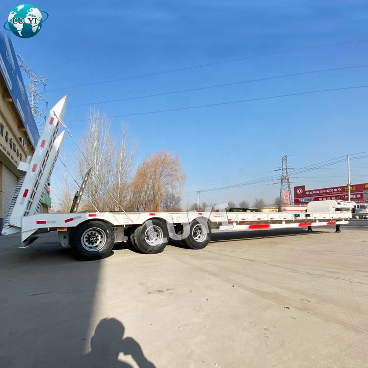 Heavy Duty  60-120 Tons 3 axles tractor lowbed Semi truck trailer and low loader lowboy Semi truck trailer