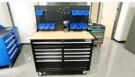 Heavy Duty Garage Tool Cabinet Workshop Toolbox  Rolling Tool Chest with Casters Handle Liner and Locking System