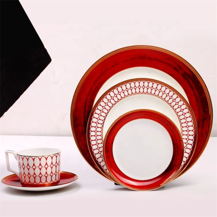 High-end Luxury Bone Porcelain China Ceramic Dinnerware Sets