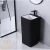 Import High grade floor standing  sink sanitary ware basin ceramic bathroom one piece pedestal wash basin from China
