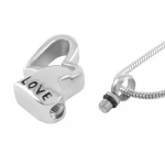 High Polished Steel Heart Cremation Jewelry Stainless Steel Double Hearts Memorial Urn Pendant Pet Ashes Holder cremation urn