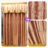 High Quality 100% Polyester Embroidered (EMB) Blackout Fabric Curtains with Valance