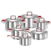 High quality 12pcs stainless steel non-stick induction cookware set