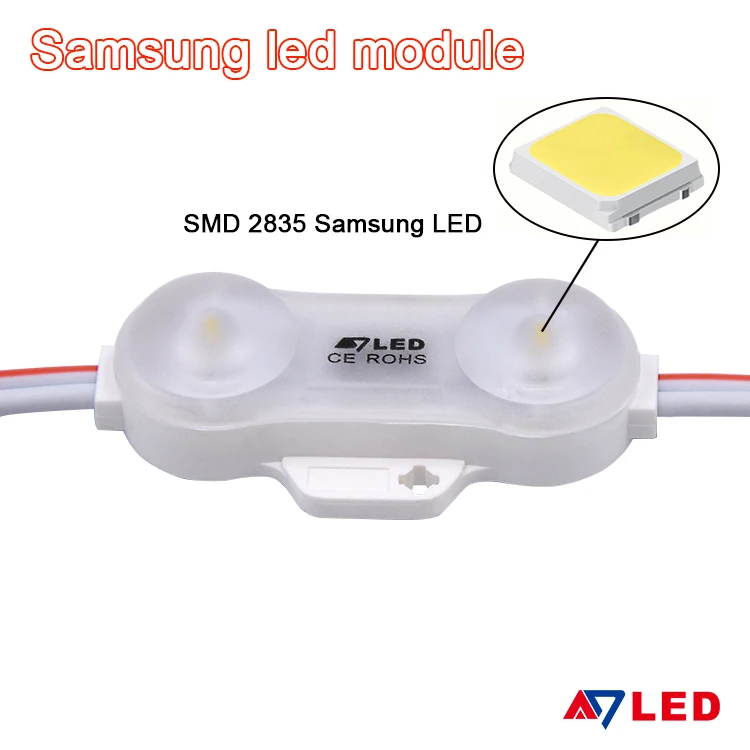 High quality 170 degree lens dc12v smd 2835 0.72w ultrasonic injection outdoor led module