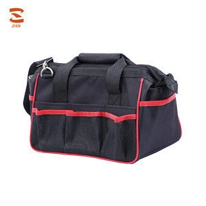 High Quality 600D Black Oxford Fabric Multi function Hand Tool Bag For Electrician