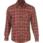 High Quality Customize Men Shirt Wholesale Plaid Flannel Shirt Red Black Chambray Long Sleeve Shirt