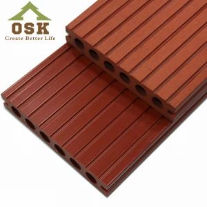 High Quality Engineered WPC Composite Decking, Hollow Waterproof WPC Decking, Wooden Laminated Flooring