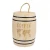 Import High quality handmade cheap portable decoration natural wood color mini coffee bean barrel from China