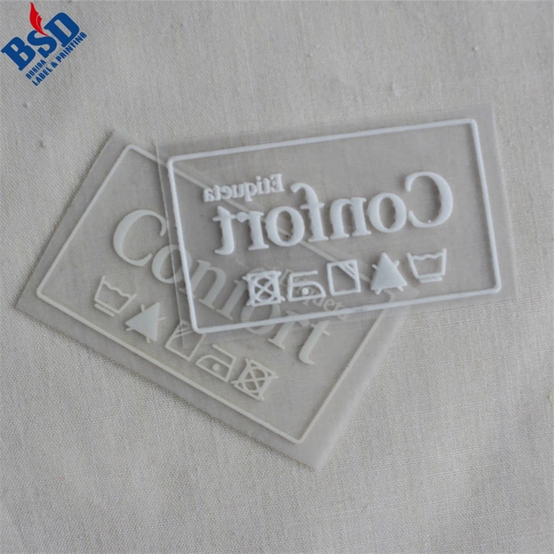 High quality heat transfer label garment logo silicone design label
