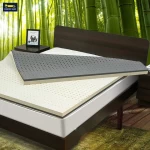High-quality medium-hardness double-layer bamboo charcoal latex mattress cooling pad with removable mattress cover