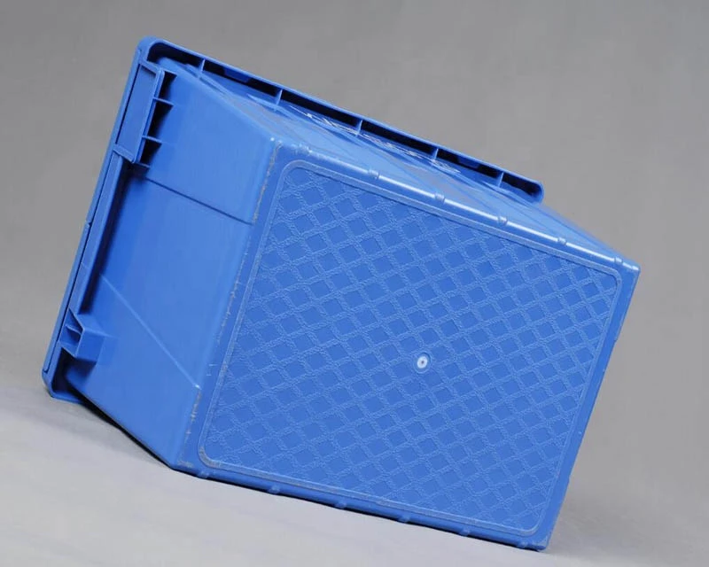 High Quality Plastic Crate with attached  Lids Plastic Container