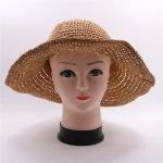 High Quality Wholesale Cheap Custom Straw Big Brim Trendy Womens Beach Hat Manufactuer