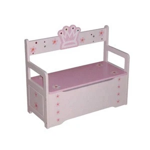 High Quality Wooden Safety Kids Toy box bench