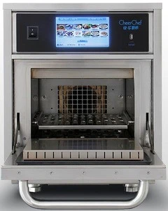 high speed commercial oven with 15 times faster cooking speed , micro+convection+impinged air+catalytic converter+smart menu