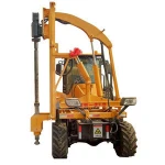 Highway Guardrail vibration hammer side holding hydraulic drilling pile driving all-in-one machine