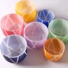 HMCL 7&quot; frosted quartz Healing Colored crystal singing bowl set wholesale supplier