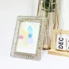 Hollow electroplated zinc alloy metal photo frame, modern simple creative photo frame, wedding commemorative photo frame