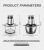 Import home kitchen portable 2l glass bowl meat mincer machine electric meat grinder from China