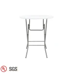 Home Portable Plastic 95CM Round Breakfast Bar Dining Folding Table Furniture ,110CM Height