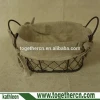 Home Traditions Removable Fabric Liner Vintage Metal Chicken Wire Storage Basket