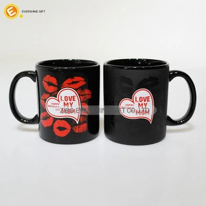Hot new products 11 oz matte ceramic sublimation mug heat sensitive color changing with custom photo