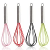Hot sale 10 inch Hand  Whisk Mixer Food Grade Silicone Egg Whisk Baking Beaters Kitchen Cooking Tool