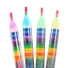 Hot sale 20 color washable student color crayon art brush for school