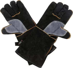 Hot sale extreme Heat Fire Resistant Leather Gloves with anti fire Stitching Fireplace Stove Oven Grill leather Welding gloves