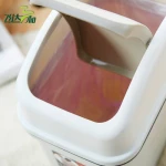 hot sale fashional dust bin plastic waste bin with swing lid