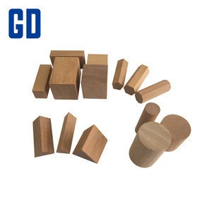 Hot Sale GD - Wooden Toys/14 Shapes Plain Wood Prism Blocks Set/math puzzles brain teasers/Educational Toys For Kids