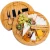 Import Hot sale high quality custom Round Bamboo folder cheese board set with knife wholesale from China