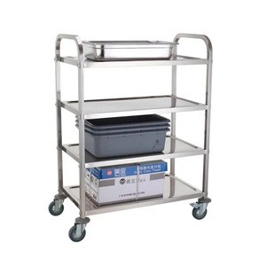 Hot Sale Product Four Layer Trolley Carts And Trolleys Dolly Trolley Hand Trolleys Stainless Steel Trolleys