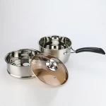 hot sale stainless steel egg steamer egg poacher egg boiler with single handle bakelite