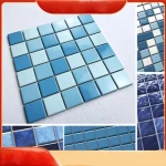 Hot Sale Swimming Pool Mosaic Ceramic Tiles Outdoor Blue Pool Courtyard Square Pool Ceramic Tiles