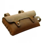 Hot sales genuine leather bike bag folding bike bag bicycle saddle bag