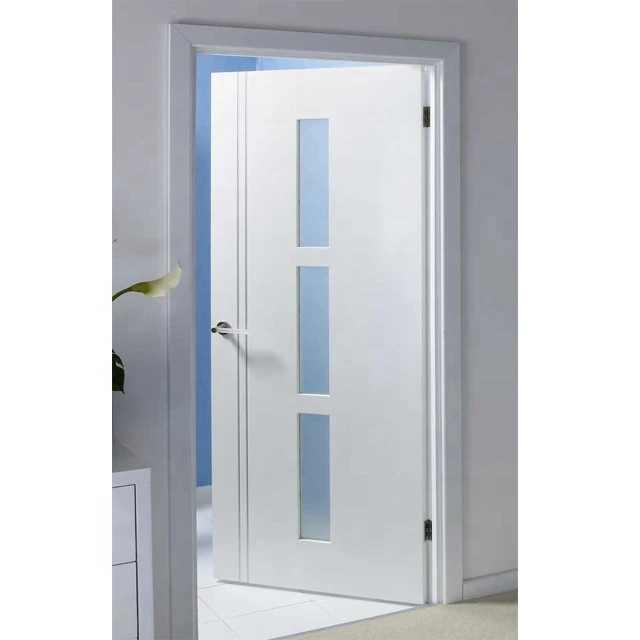 Hot Sell Top Brand Interior Decorative Aluminum Strip Wood Doors Aluminum French Interior Office Swing Doors