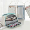 Hot seller Canvas Large capacity fashion pen organizer pouch handheld student stationary pal pencil case pen holder