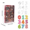 Hot Selling 9Pcs stainless steel Arabic Numbers Cookie Cutter Cake Mold For Kitchen Baking Mould Sets
