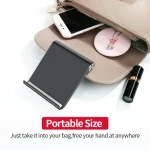 Hot Selling custom logo print mobile phone holder accessories ABS universal portable desk cell phone holder
